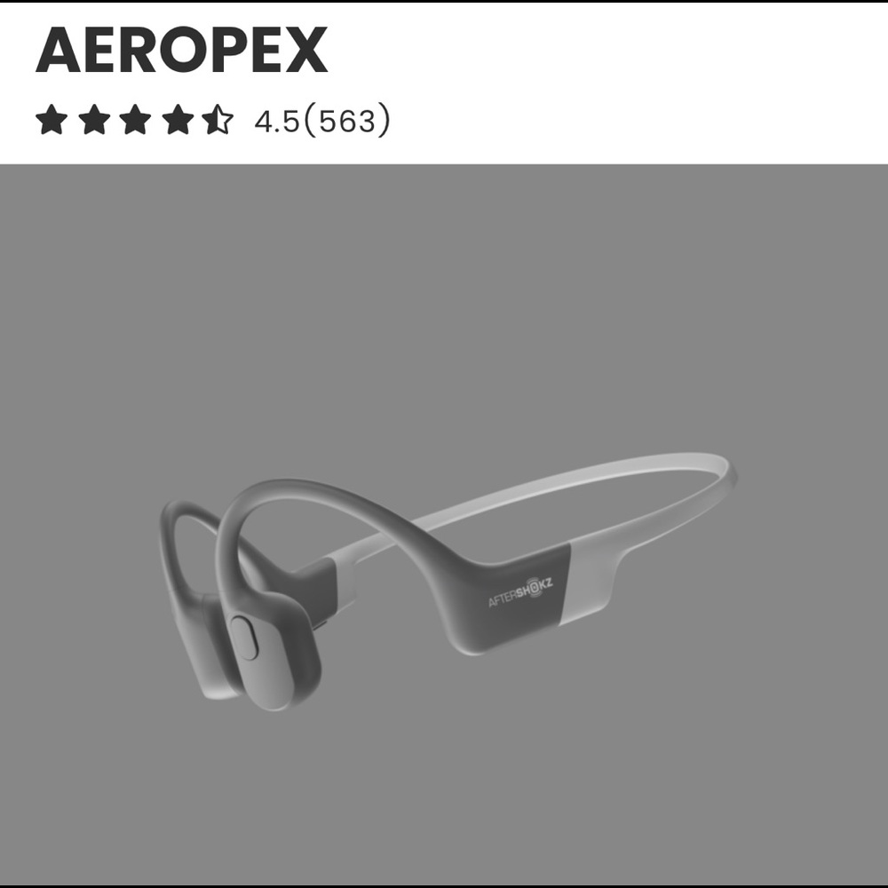 Aeropex AfterShokz Bone Conduction Headphones